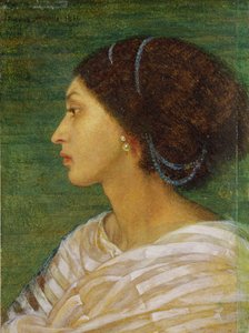 Cabeça de uma mulher mulata, 1861 (óleo sobre papel colocado sobre linho)