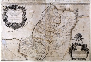 Mapa geográfico histórico da Palestina. Atlas Jansson