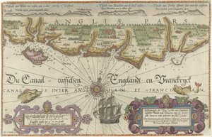 Mapa da costa inglesa entre a Ilha de Wight e Dover
Descriçãohe der zee Custen van Engelandt tuschen Wicht ende Doueren (...) (título sobre o objecto)