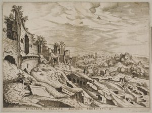 Outra vista das ruínas do Monte Palatino de Joannes van Doetecum I