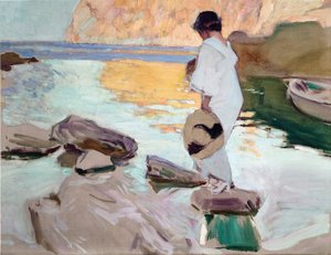 Elena em Cala de San Vicente de Joaquín Sorolla