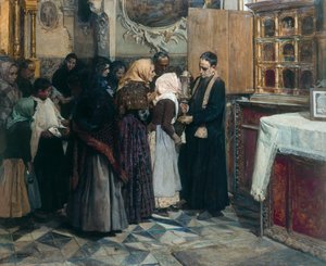 Beijando a relíquia de Joaquín Sorolla