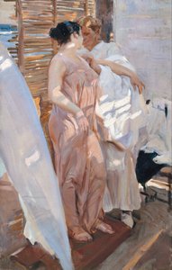 O manto rosa. Depois do banho de Joaquín Sorolla