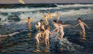 Banho de crianças, 1899.