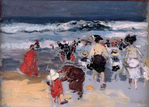 Praia em Biarritz, 1906 de Joaquín Sorolla