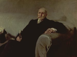Retrato de Jose Echegaray y Eizaguire (1832-1916) matemático e dramaturgo espanhol de Joaquin Sorolla y Bastida