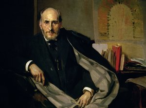 Retrato de Santiago Ramon y Cajal (1852-1934) 1906 (óleo sobre tela)