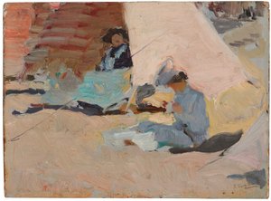 Praia, Biarritz de Joaquín Sorolla