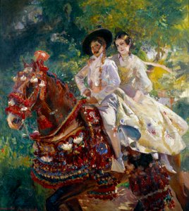 The Return of the Painting Feria de Joaquin Sorolla (1863-1923) (ec.esp.), século XX. Madrid, Museu Sorolla de Joaquín Sorolla