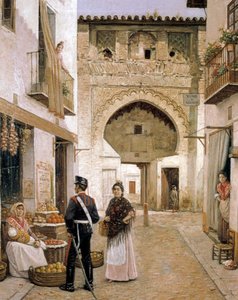 O verdureiro em Granada, século XIX (pintura a óleo) de Joaquin Turina Arenal