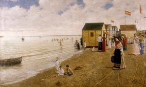 A praia de Sanlúcar de Barrameda Pintura de Joaquin Turina Sand (1847-1903) Coleção particular. de Joaquin Turina Arenal