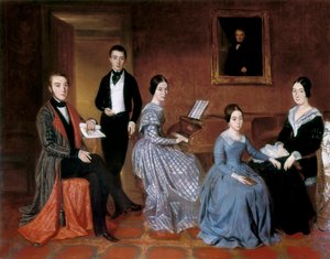 A família Flaquer. Pintura de Joaquin Espalter y Rull (1809-1880). Óleo sobre tela