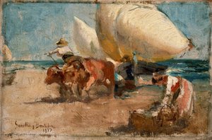 Cena de praia de Joaquín Sorolla