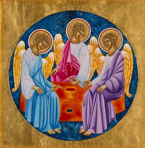 Santíssima Trindade, 2005 (têmpera de ovo e ouro de 24k sobre madeira)