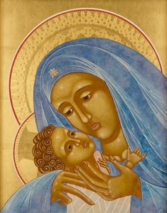 Mãe de Deus Korsun, 2005 (têmpera de ovo e ouro de 24k sobre madeira)