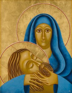 Pieta, 2004 (têmpera de ovo e ouro de 24 quilates sobre madeira)