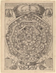 Rosa de Talbot: Um Registro dos Cavaleiros da Jarreteira, 1486-1589 de Jodocus Hondius I after Thomas Talbot