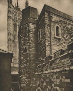 A Jewel Tower, Westminster, sobrevivendo desde muito cedo em Londres, c1935.