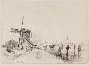Vista da cidade de Maaslins de Johan Barthold Jongkind