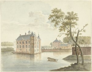 Vista do castelo desconhecido de Johan Antonie Kaldenbach