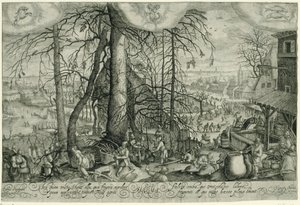 Paisagem de Inverno com actividades de Inverno
Hiems (título sobre o objecto)
Quatro estações (título da série) de Johan Barra