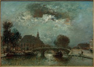 A casa das mulheres e crianças em Spui &39;em Haia de Johan Barthold Jongkind