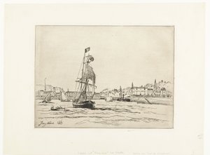 O porto de Honfleur de Johan Barthold Jongkind