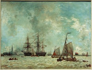 O porto de Antuérpia de Johan Barthold Jongkind