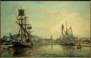 O porto de Honfleur de Johan Barthold Jongkind