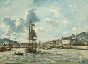 Entrada do porto de Honfleur de Johan Barthold Jongkind