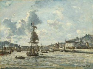 Entrada para o porto de Honfleur, 1863-64 de Johan Barthold Jongkind