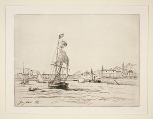 Entrada para o Porto de Honfleur de Johan Barthold Jongkind