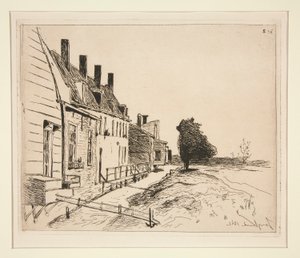 Les Maisons au Bord du Canal (Casas ao lado do Canal) de Johan Barthold Jongkind