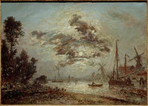 Luar sobre Dordrecht de Johan Barthold Jongkind