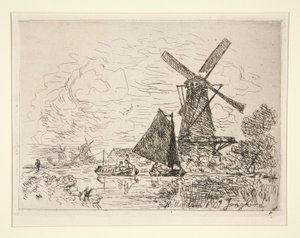 Moulins en Hollande (Mills in Holland) de Johan Barthold Jongkind