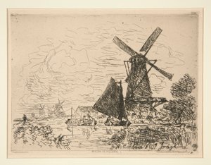 Moulins en Hollande (Mills in Holland) de Johan Barthold Jongkind