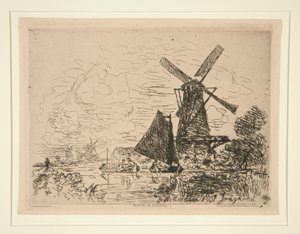 Moinhos na Holanda (Moinhos na Holanda) de Johan Barthold Jongkind