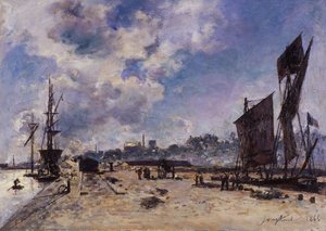 Quay em Honfleur de Johan Barthold Jongkind