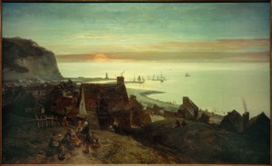 Pôr do sol em St. Valéryen– Caux de Johan Barthold Jongkind