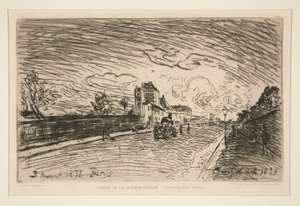 Saída da Casa de Cochim (Faubourg Saint-Jacques) de Johan Barthold Jongkind