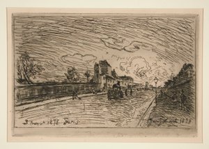 Saída da Casa de Cochim (Faubourg Saint-Jacques) de Johan Barthold Jongkind