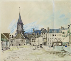 A Igreja de Sainte-Catherine, Honfleur, 1864 de Johan Barthold Jongkind