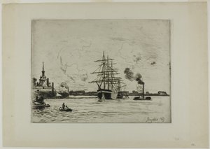 O antigo porto de Roterdã de Johan Barthold Jongkind