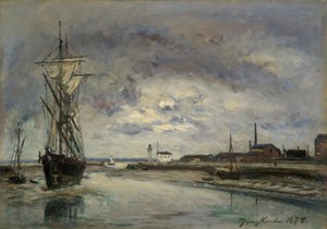 O Porto de Honfleur de Johan Barthold Jongkind