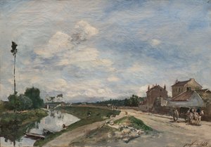 O Sena em Bas-Meudon, 1865 de Johan Barthold Jongkind