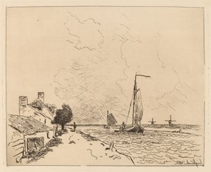 Dois barcos à vela de Johan Barthold Jongkind