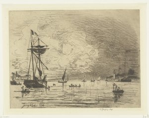 Saída do porto de Honfleur
Sortie du port de Honfleur (título sobre o objecto) de Johan Barthold Jongkind