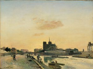 Vista de Notre-Dame, Paris, 1864 de Johan Barthold Jongkind