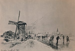 Vista da cidade de Maassluis, 1862, 1946. de Johan Barthold Jongkind