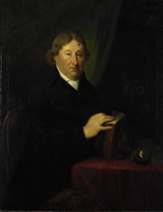 Retrato de Gerrit van der Pot, Senhor de Groeneveld, Coleccionador de Arte em Roterdão de Johan Bernard Scheffer